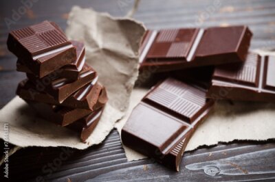 Poster Chocolade met rustieke papier