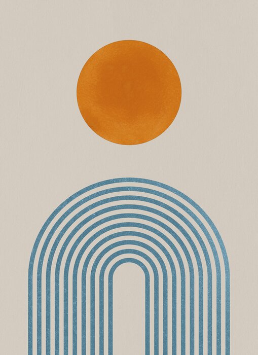 Poster Cirkel en lijnen