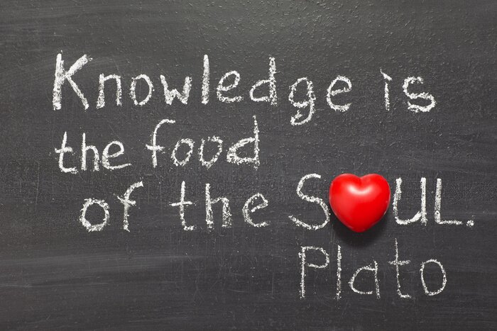 Poster Citaat over kennis volgens Plato