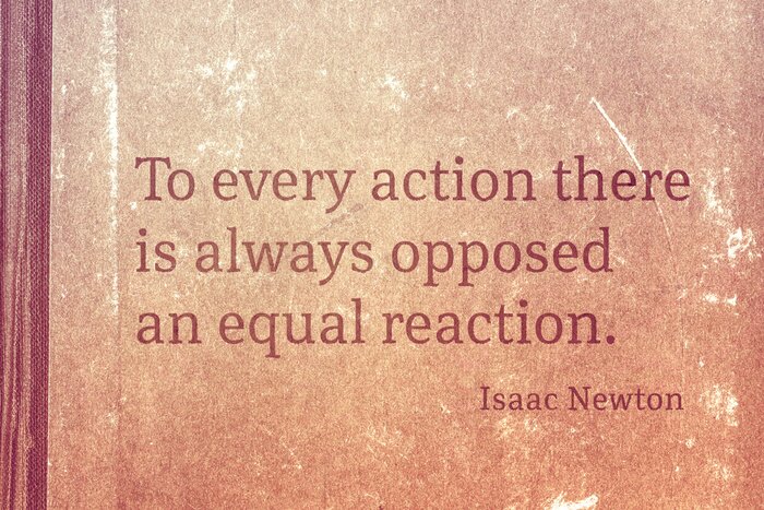 Poster Citaat van Isaac Newton