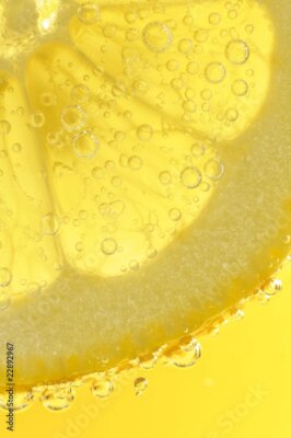 Poster Close-up van een sappige citroen