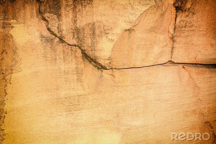 Poster Close-up van een stenen muur