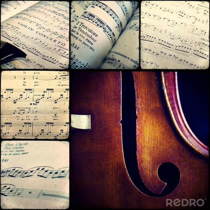 Poster Collage - Muziek - bladmuziek