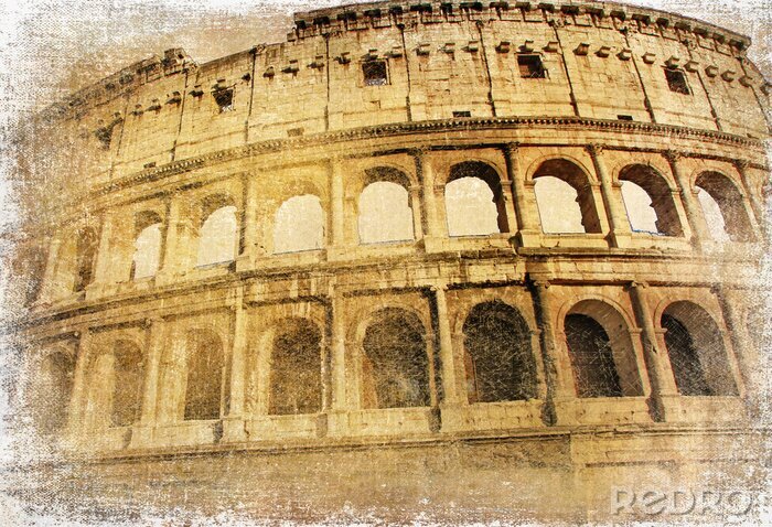 Poster Colosseum retro foto