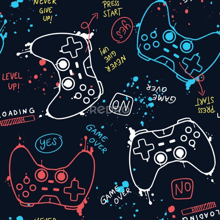 Poster Computerspel symbolen