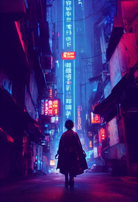 Poster cyberpunk-stad