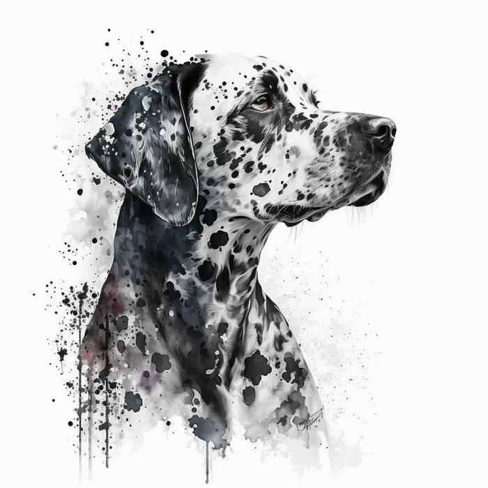 Poster Dalmatische illustratie