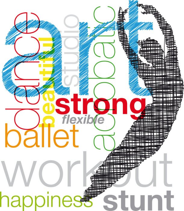 Poster Dancing. Vector illustratie
