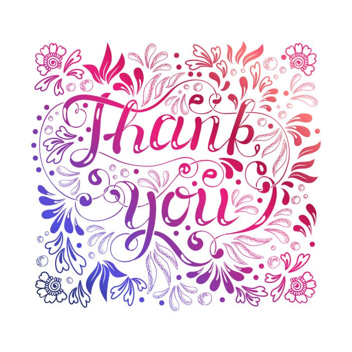 Poster DANK U belettering