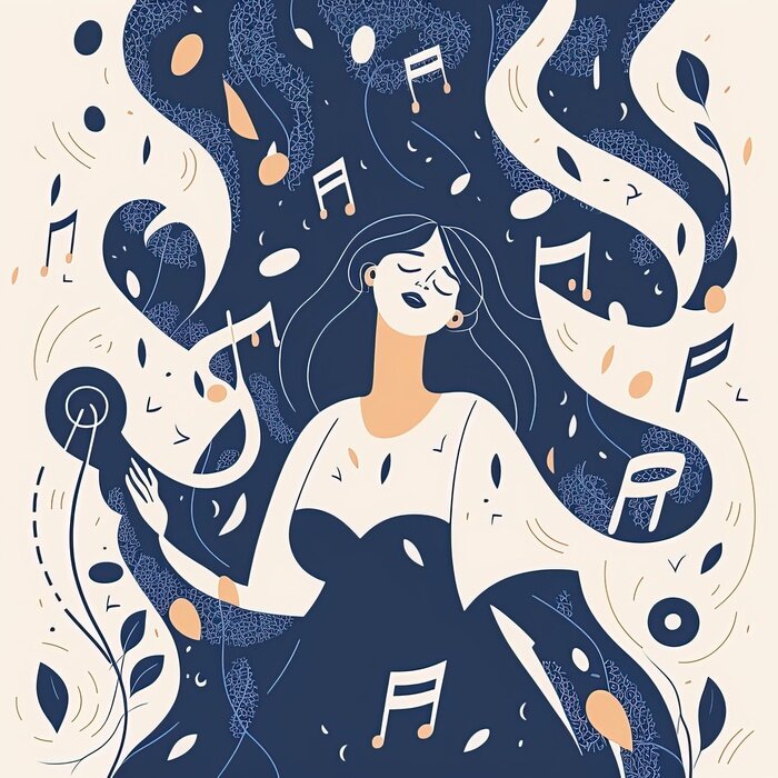 Poster Dans op het ritme van de muziek