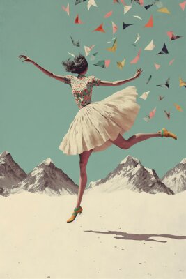 Poster Dans van vreugde collage