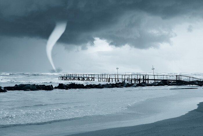 Poster De aard van de stormachtige zee