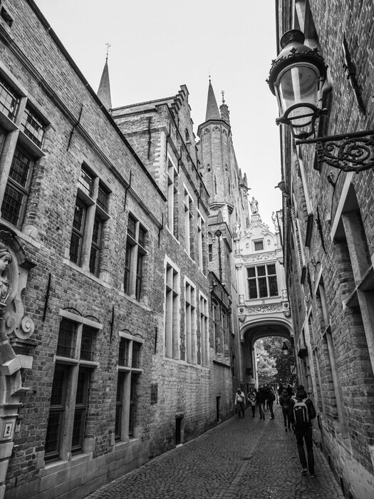 Poster De architectuur van de passage in de stad