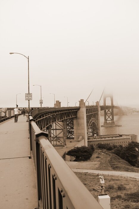 Poster De brug door de ogen van een voorbijganger