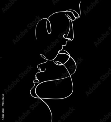 Poster De gezichten van geliefden