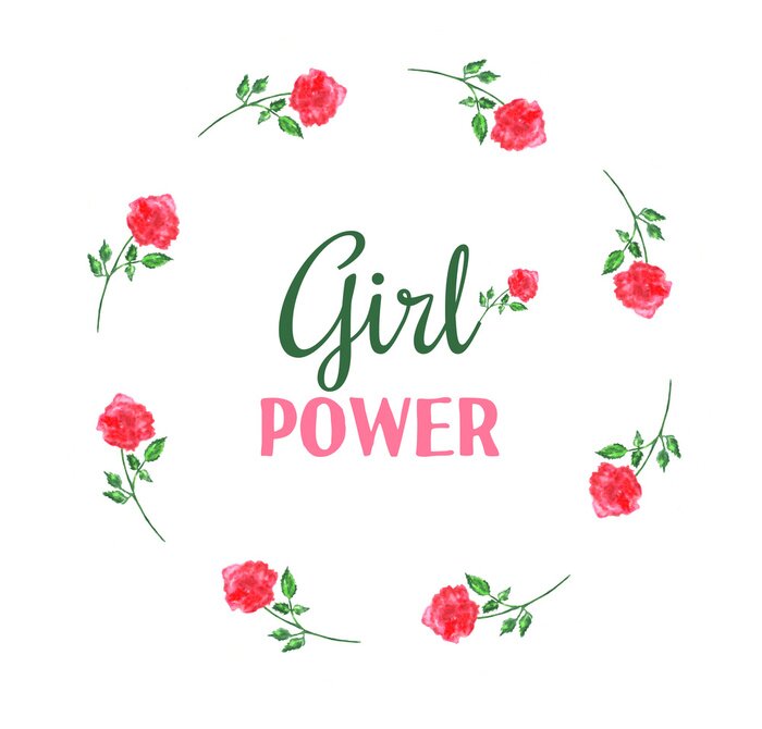 Poster De inscriptie in een cirkel gemaakt van rozen