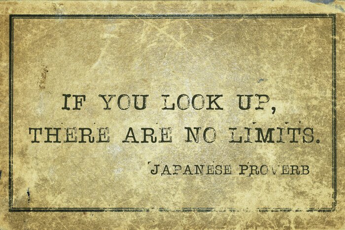 Poster De inscriptie The sky is not the limit