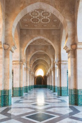 Poster De kleuren van de architectuur van Casablanca