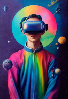 Poster De kleuren van de VR-wereld