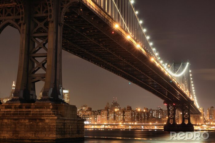 Poster De lichten van de Manhattan-brug