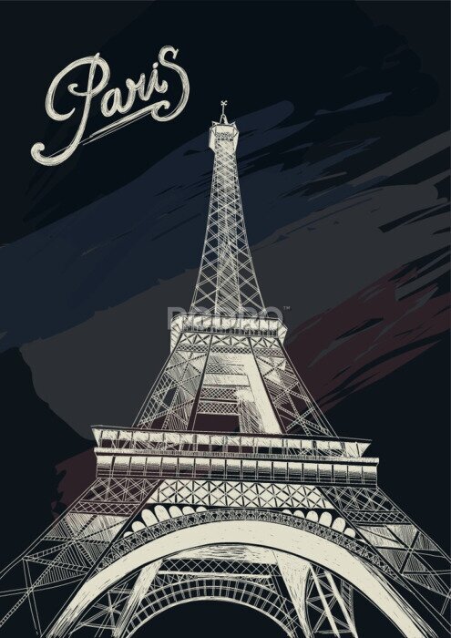 Poster De majestueuze Eiffeltoren