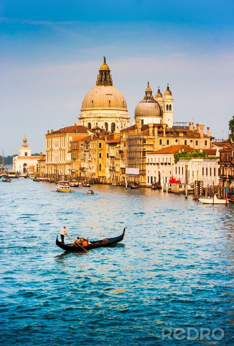 Poster De ondergaande zon boven Venetië