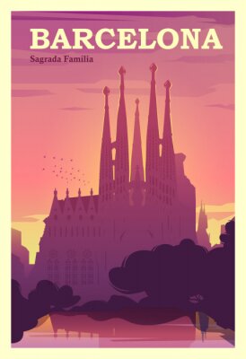 Poster De schoonheid van Barcelona