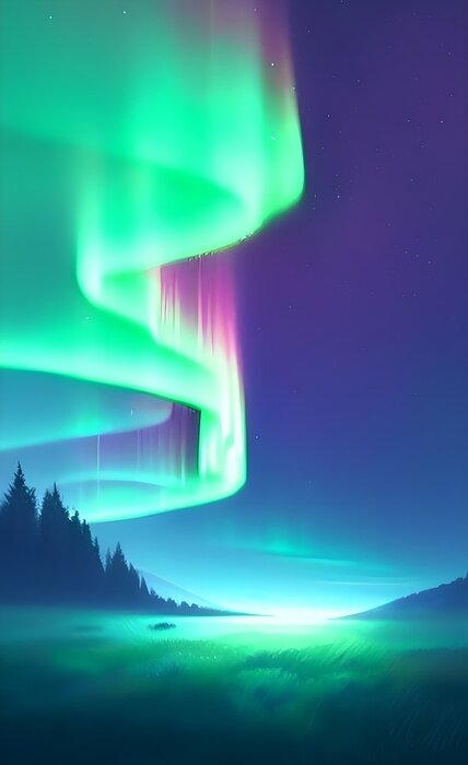 Poster De schoonheid van het noorderlicht