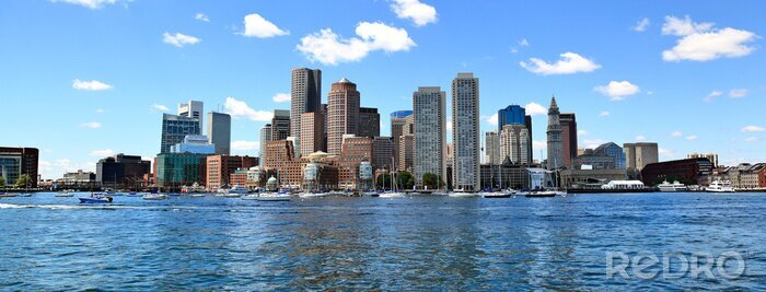 Poster De skyline van Boston