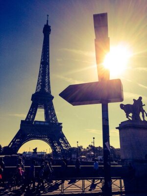 Poster De straten van Parijs in de zon