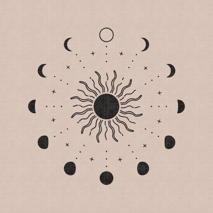 Poster De zon in het midden