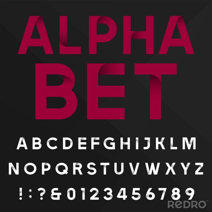 Poster Decoratief alfabet lettertype