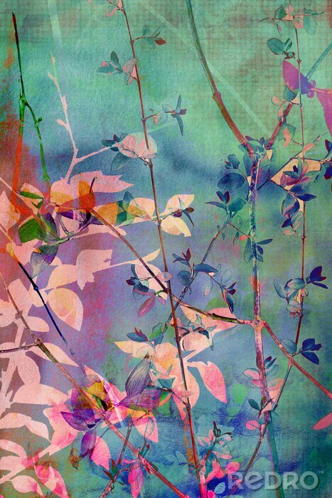 Poster Decoratief motief met natuur