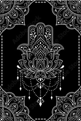 Poster Decoratief oosters Indisch patroon