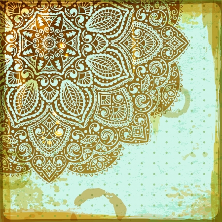 Poster Decoratieve gouden mandala