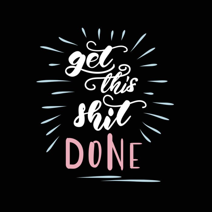 Poster Decoratieve vectorletters