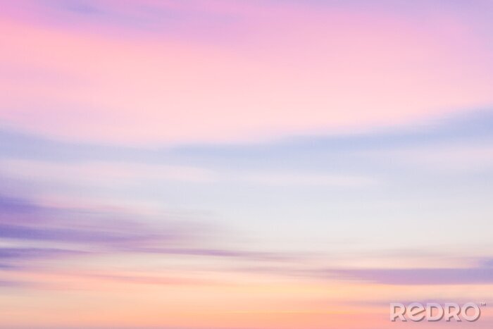 Poster Defocused zonsondergang hemel met vage panning motion