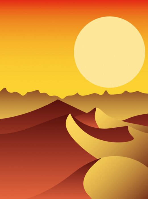 Poster Desierto ilustración 