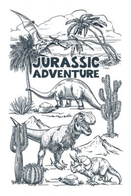 Poster Dinosaurussen in Jurassic Park
