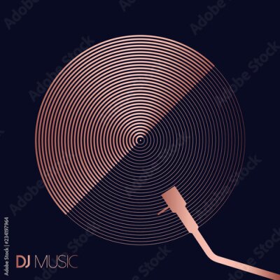 Poster DJ muziek illustratie