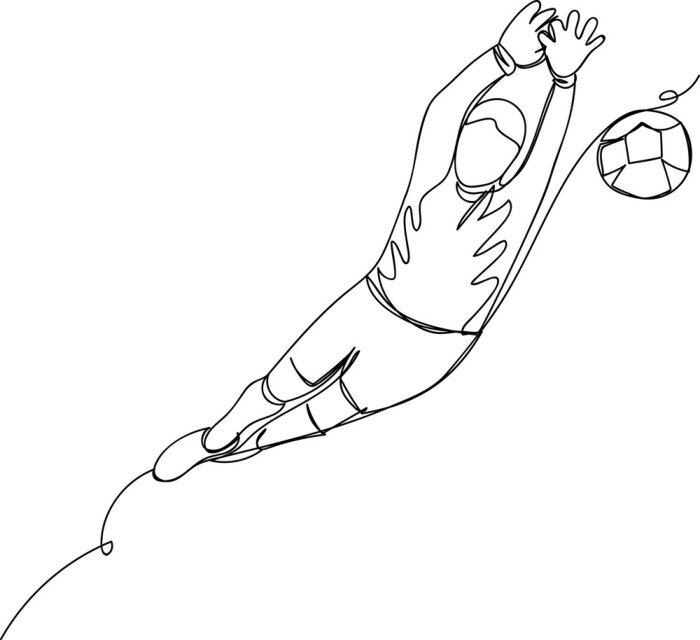 Poster Doelman verdedigt het schot