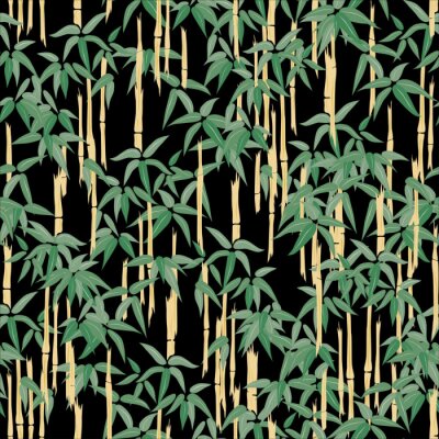Poster Donker bamboebos