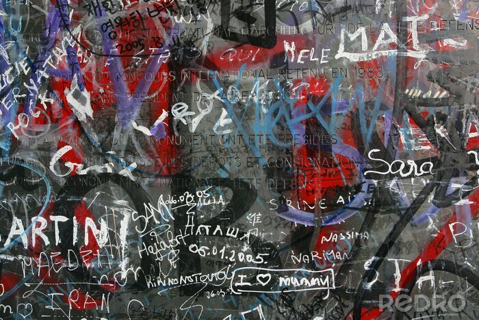 Poster Donkere graffiti