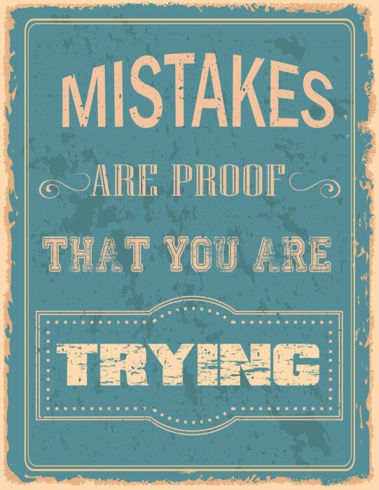 Poster Doorzettingsvermogen tekst op vintage achtergrond