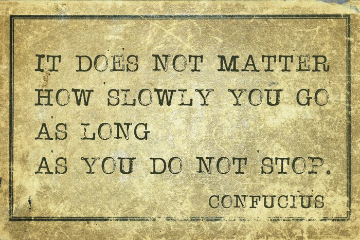 Poster Doorzettingsvermogen volgens Confucius
