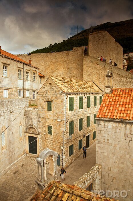 Poster Dubrovnik, stadsmuren