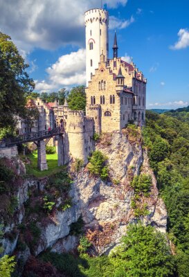 Poster Duits landschap met een kasteel