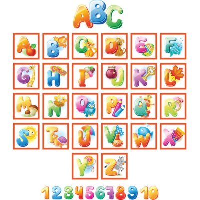 Poster Educatief alfabet voor kinderen