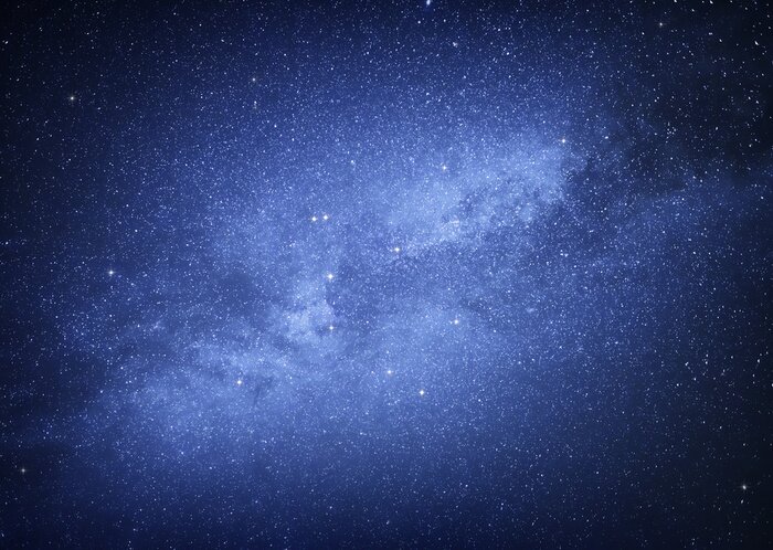 Poster Een donkerblauwe hemel vol sterren