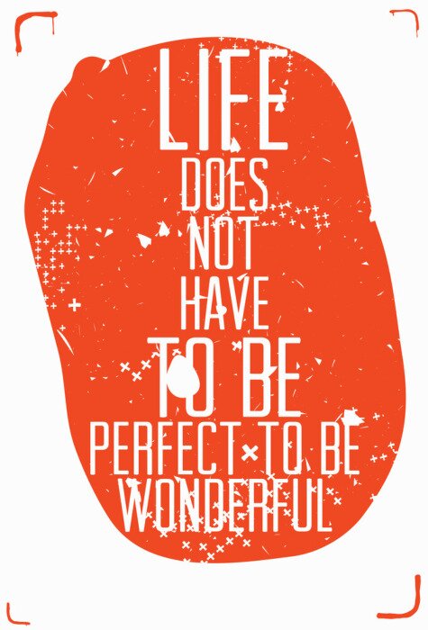 Poster Een geweldig leven in grunge-stijl